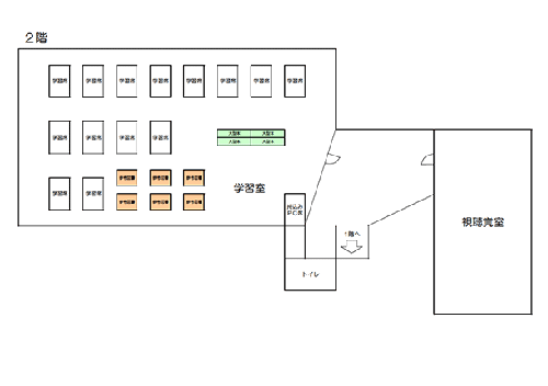 藤岡図書館の2階案内図