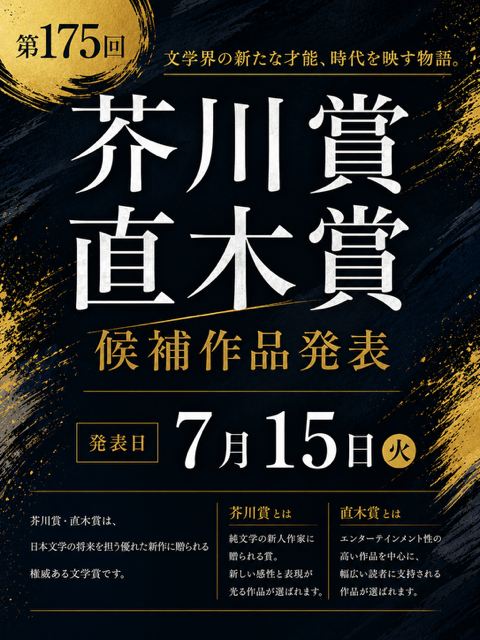 芥川賞・直木賞発表 芥川賞・直木賞発表
